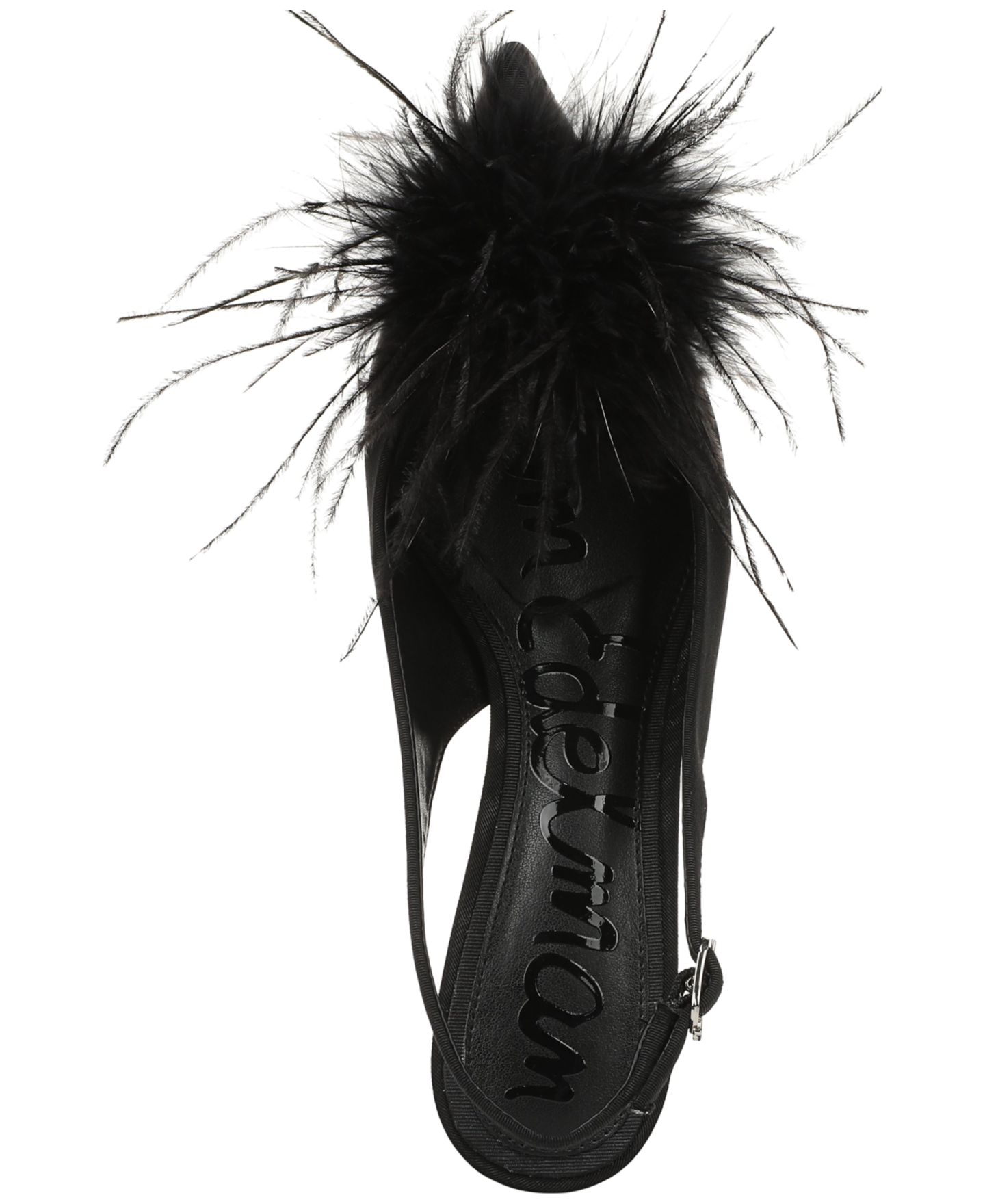 Женские туфли Sam Edelman Finch Feather Slingback Pumps, цвет: Чёрный — фото 4