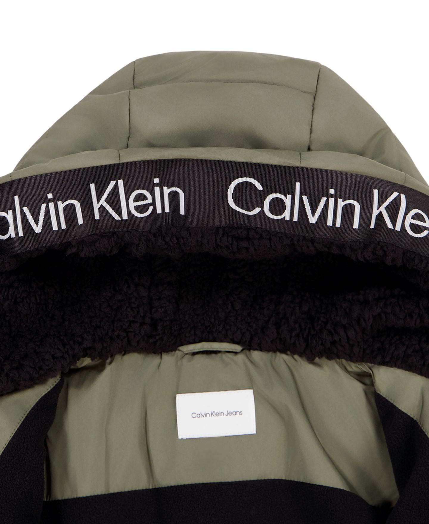 Куртка Calvin Klein Relaxed-Fit Long-Sleeve Puffer для мальчиков, цвет: Чёрный — фото 10