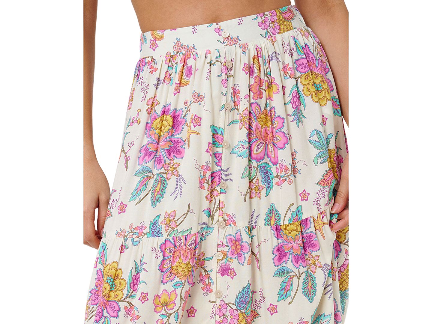 Женская юбка Rip Curl Half Moon Bay Button Through Maxi, цвет: Разноцветный — фото 3