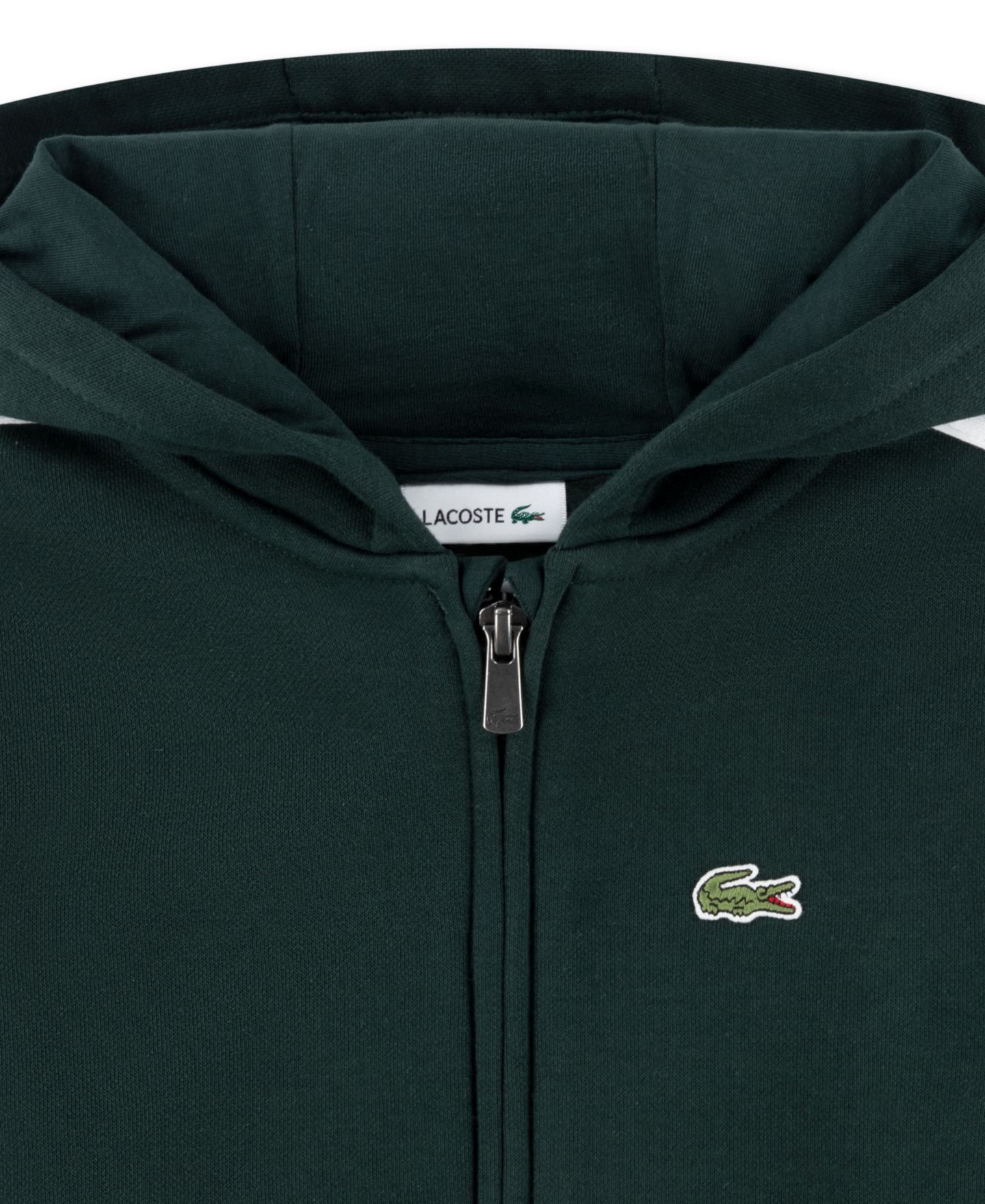 Худи Lacoste Color-Block Full-Zip для мальчиков, цвет: Sinople — фото 3