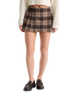 Women's Pleated Buckle Wrap Skirt