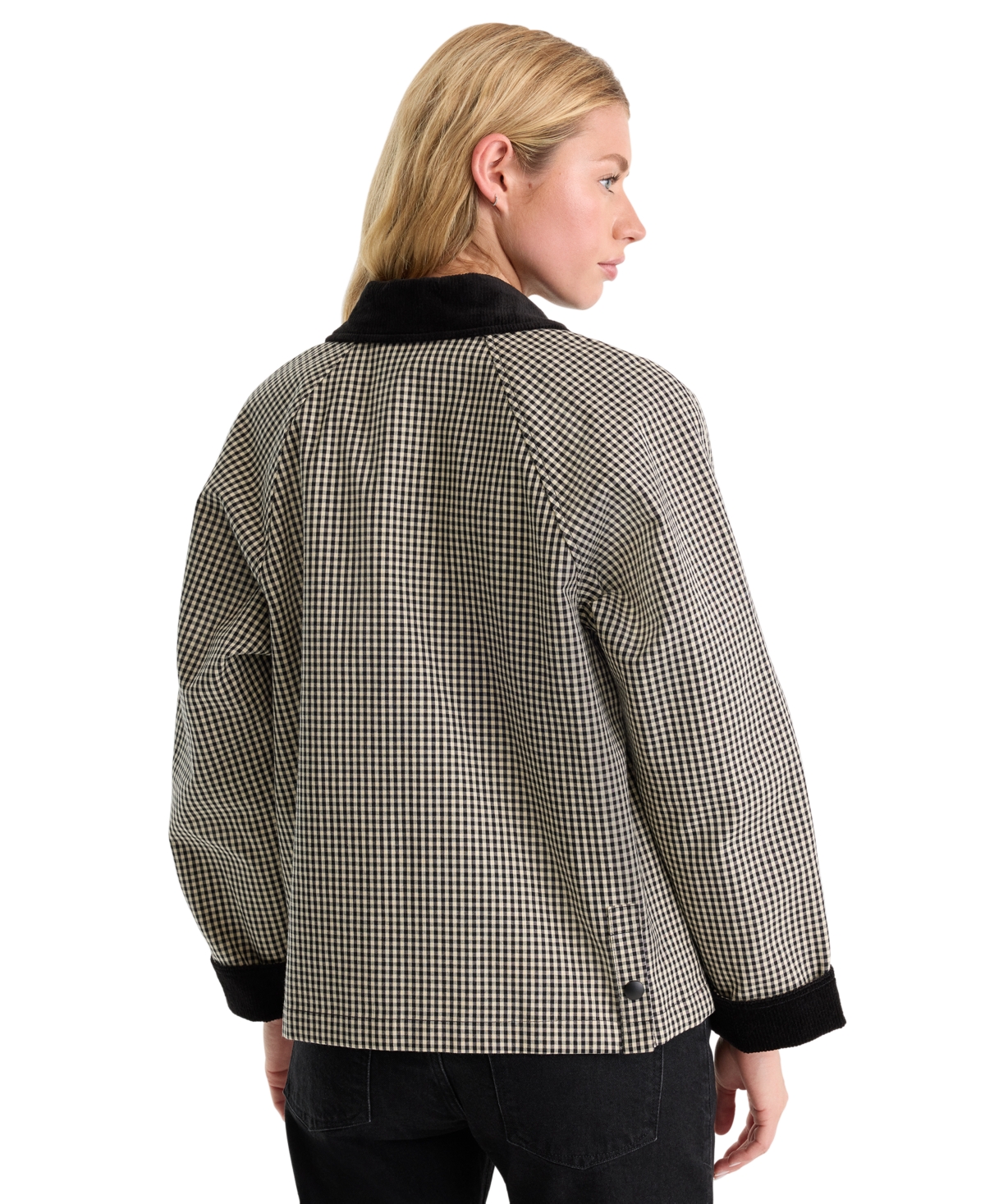 Good American Women's Collared Cotton Barn Jacket