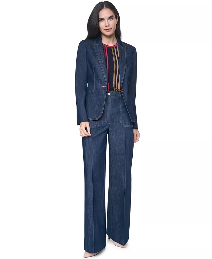 Women's Notch-Collar One-Button Blazer - thumbnail 7