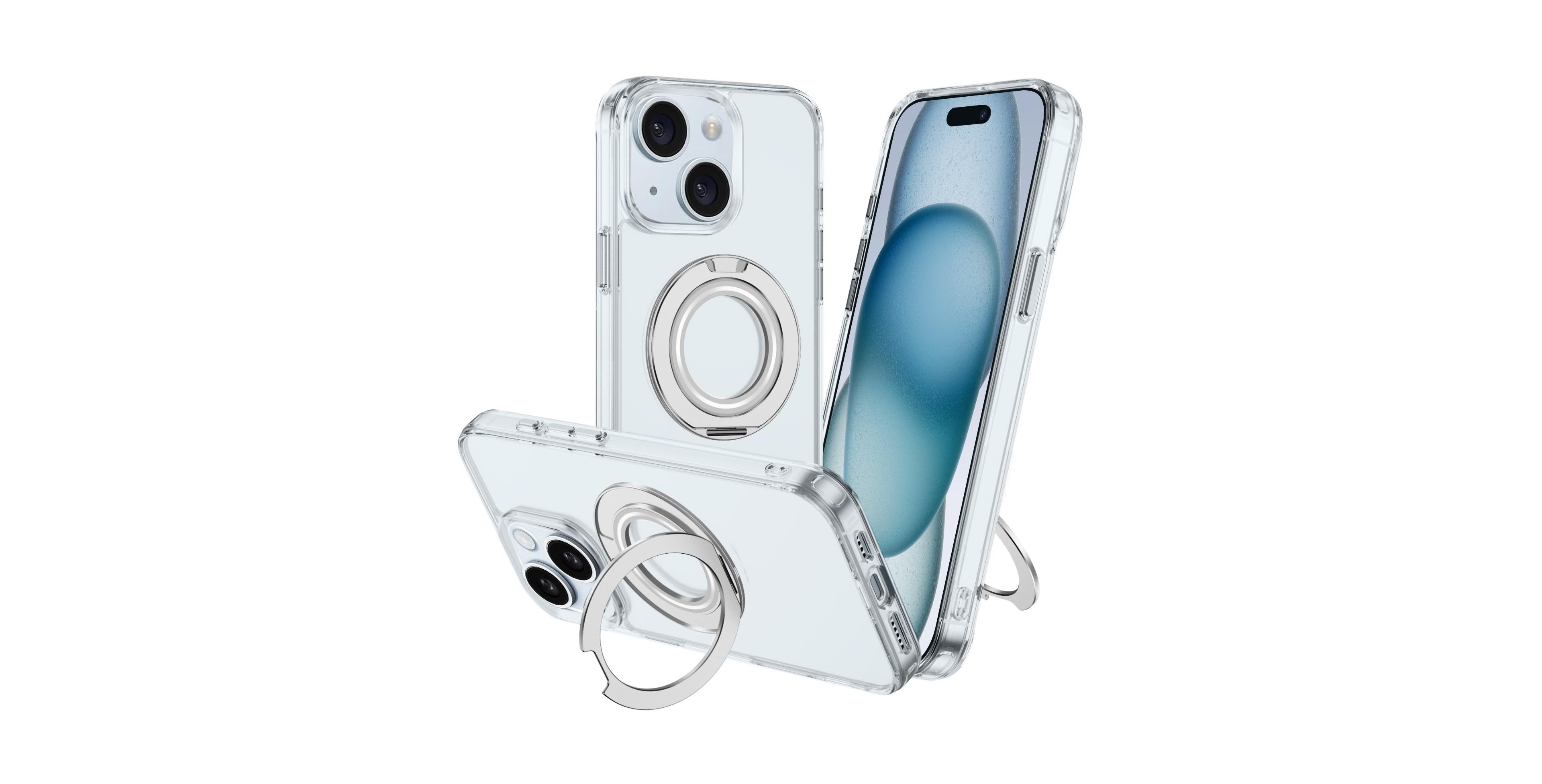 Alpha Digital iPhone 15 Series Case: Magnetic Ring Stand