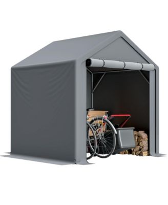 6x6 Feet All-Season Storage Tent Quick-Install Waterproof and UV-Resistant Outdoor Shed
