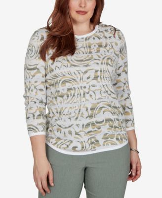 Women's Provence Paisley Stripe Spacedye Sweater