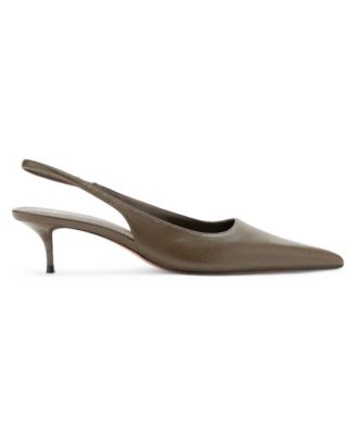 Women's Pointed-Toe Leather Heeled Shoes