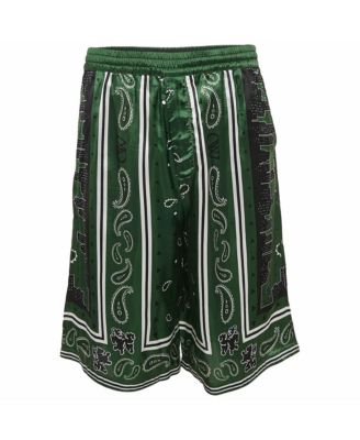 Men's Bandana Print Satin Bermuda Shorts