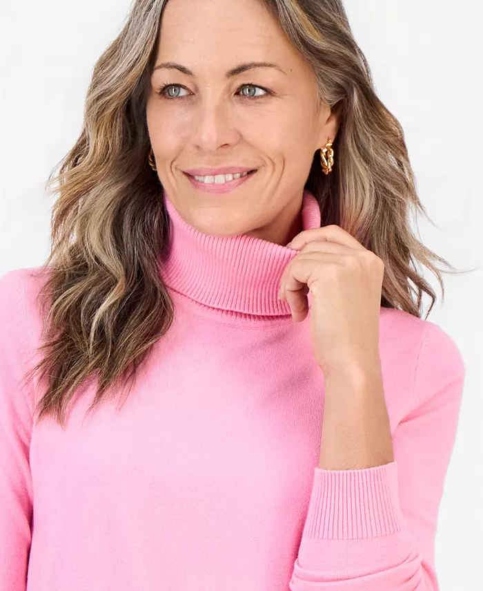 Petite Long-Sleeve Turtleneck Sweater - thumbnail 3