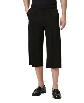 Men's Unisex Pleated Cotton-Blend Woven Shorts