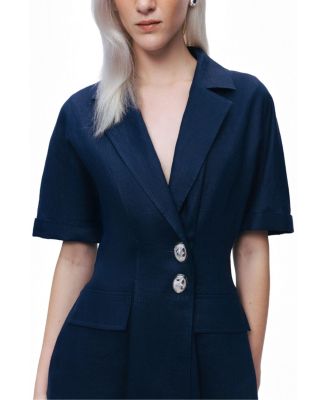 Women's Short Sleeve Blazer Jacket
