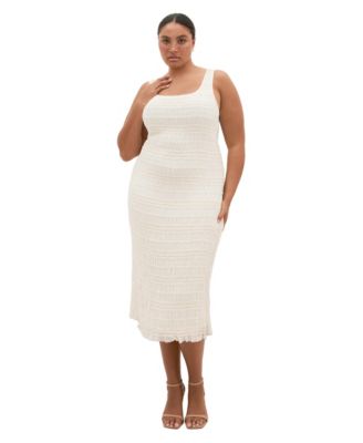 Women's Plus Size Emelia Sleeveless Shirred Dress
