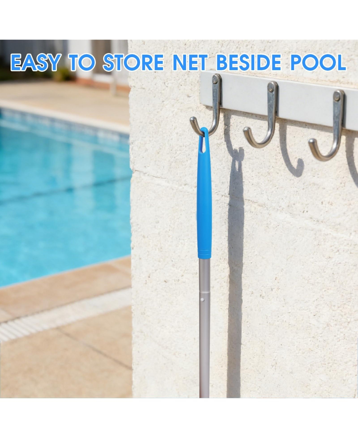 Xdovet Hot Tub Skimmer Net Aluminum Pole Fine Mesh Leaf Debris Pool