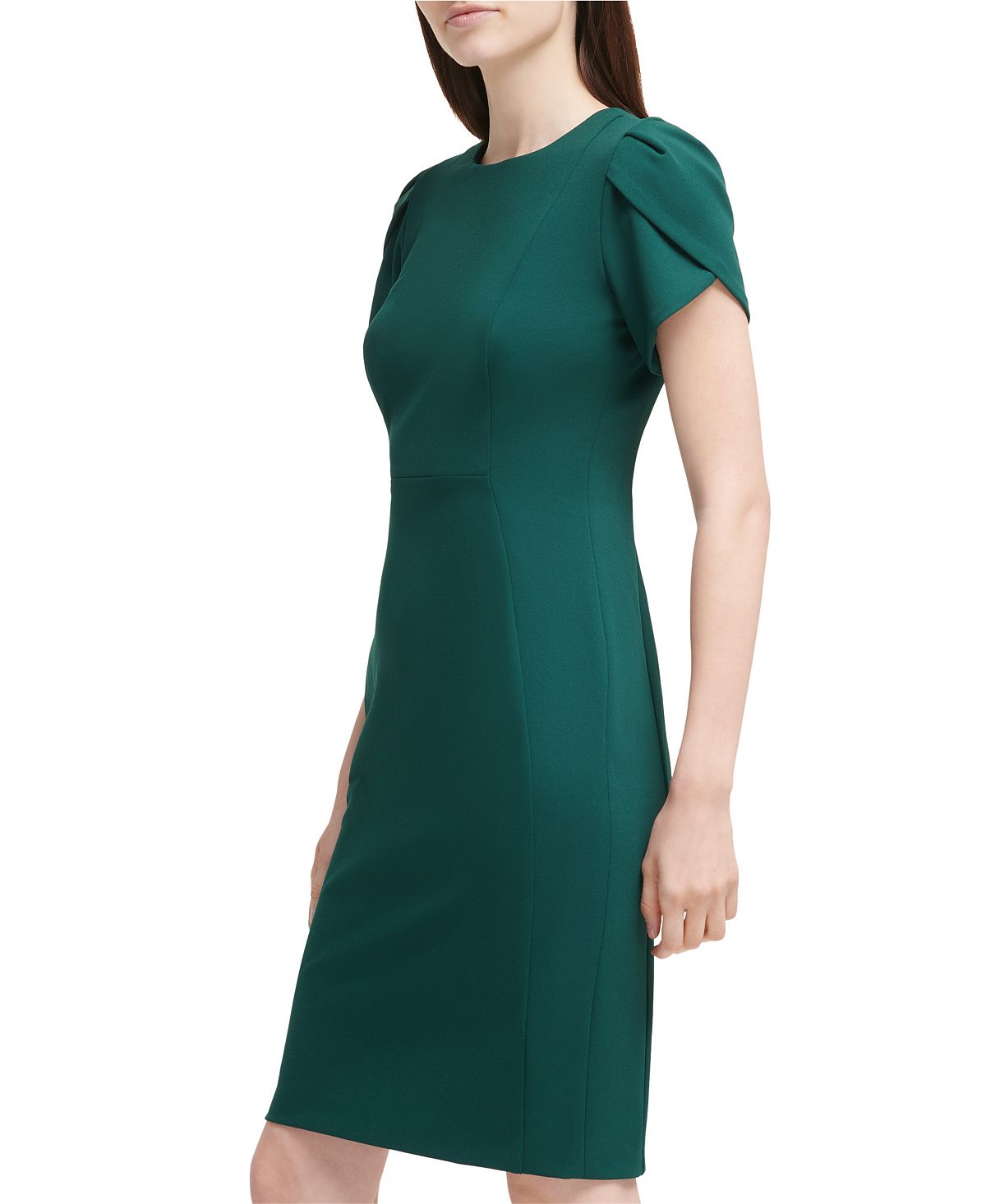 Calvin Klein Petite Tulip-Sleeve Jewel Neck Sheath Dress view 2 — MAYCSS fashion products