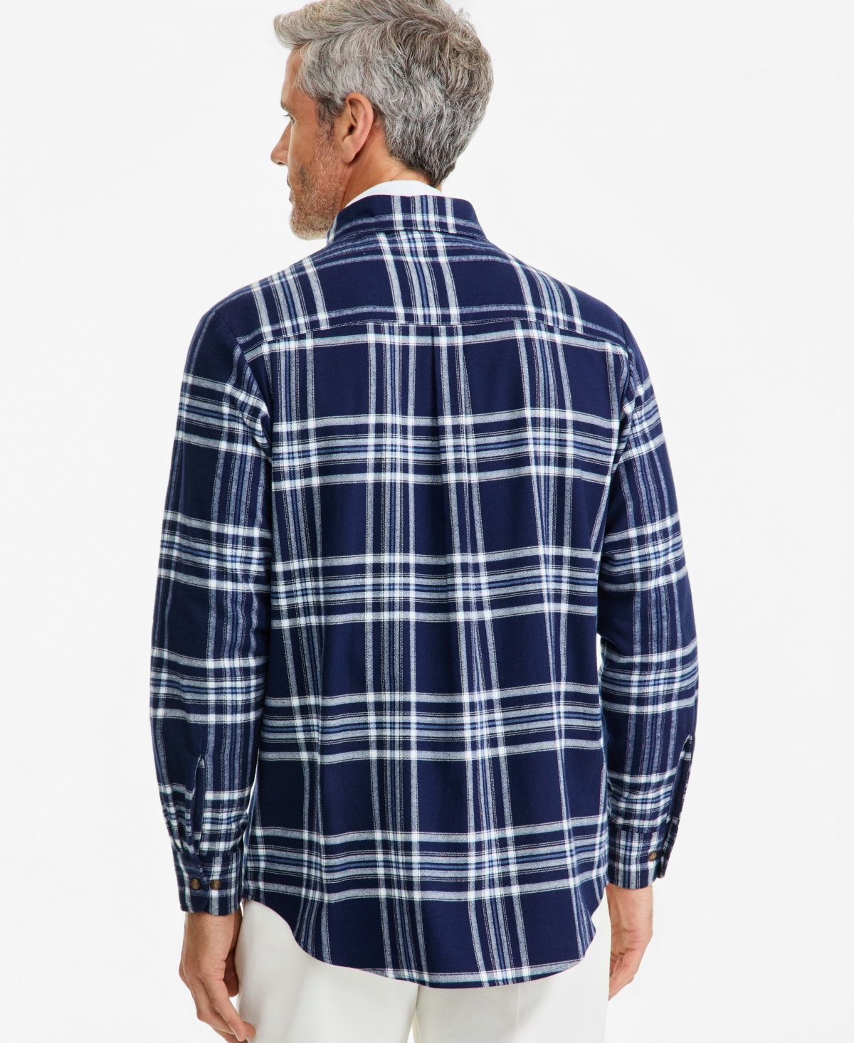 Club Room Men's Long-Sleeve Flannel Plaid Shirt, Macy's Exclusive