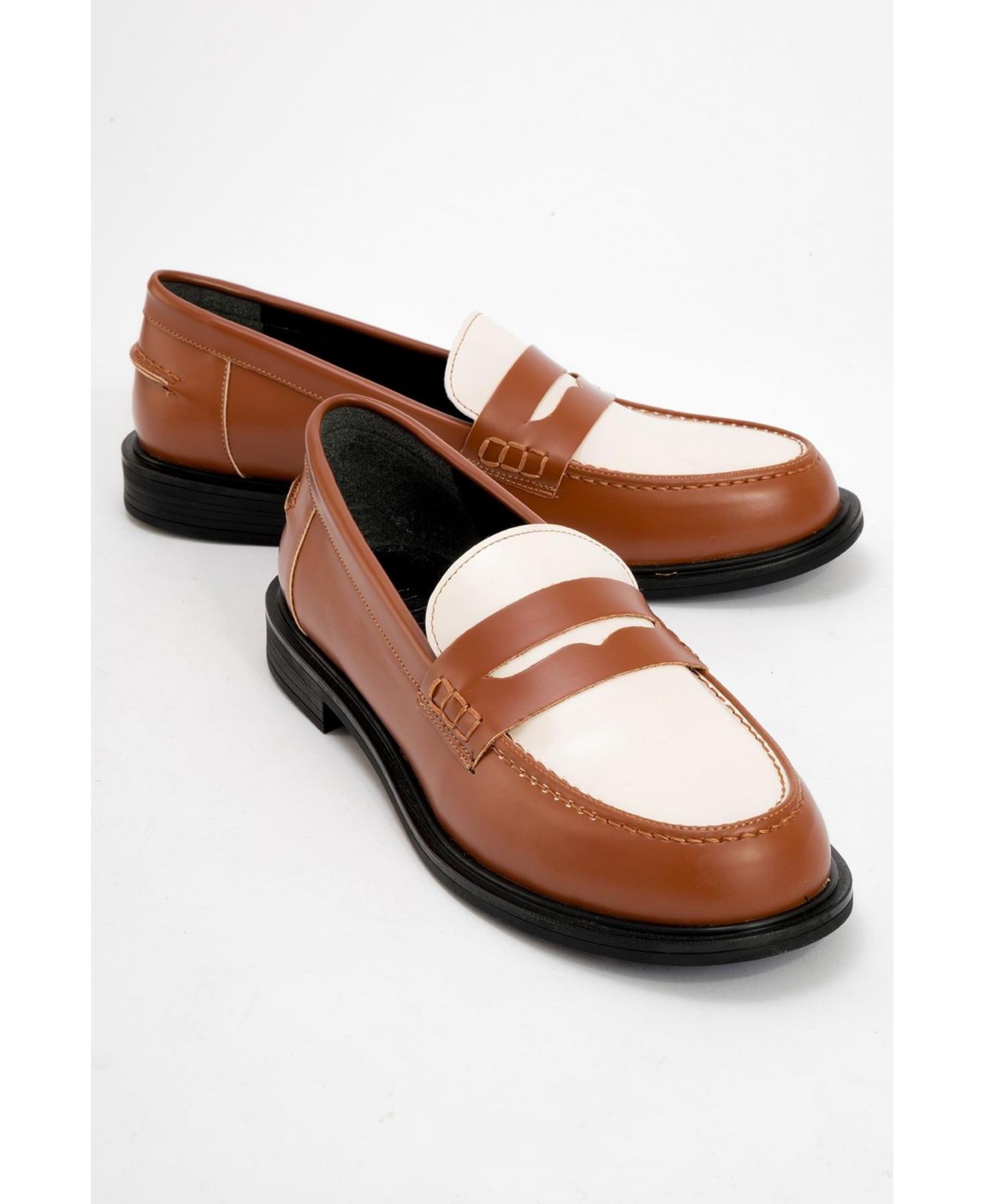 Женские лоферы Prologue Shoes Choos, цвет: Коньячный кожаный — фото 4