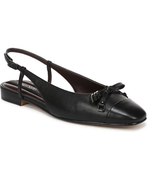 Женские балетки Franco Sarto Ethel Slingback Dress Flats, цвет: Чёрный кожаный