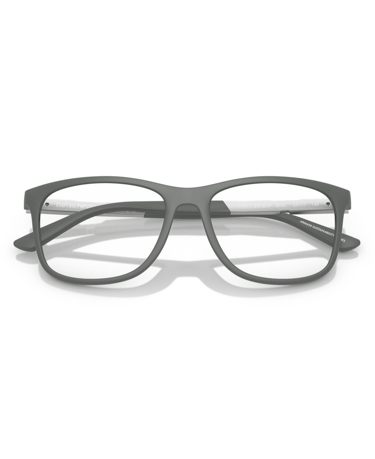 Мужские очки Emporio Armani Eyeglasses, EA3247, цвет: Матовый серый — фото 5