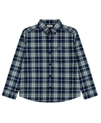 Boys' 10-16 Long-Sleeve Plaid Shirt