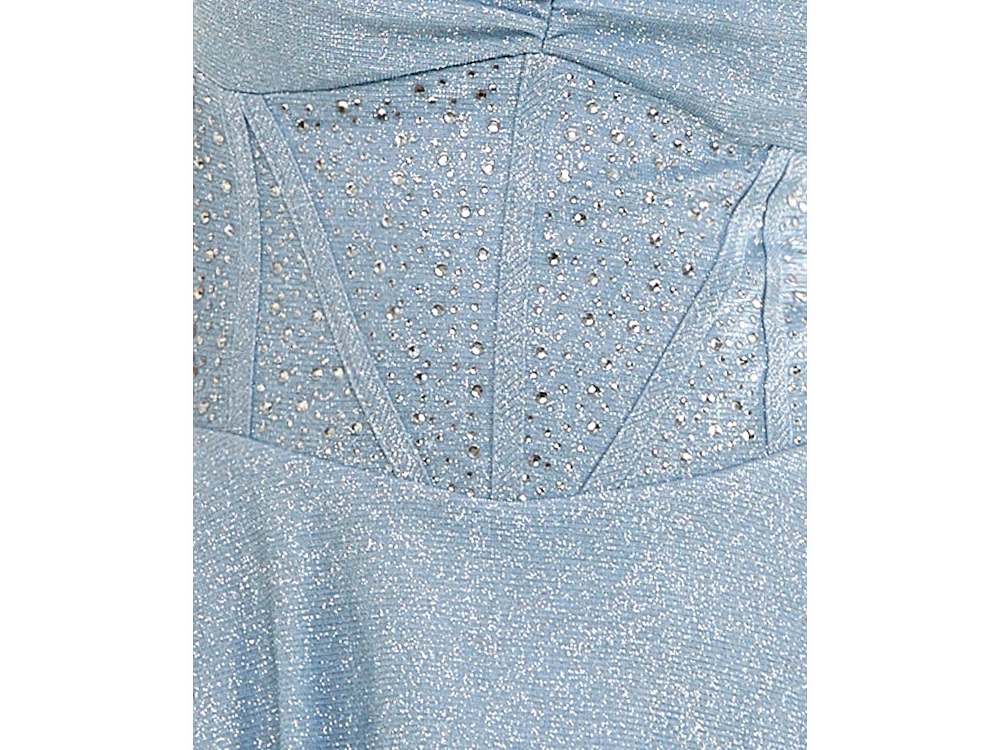 Женское платье City Studios Juniors' Off-Shoulder Embellished Sweetheart Mini, цвет: Небесно-голубой — фото 6