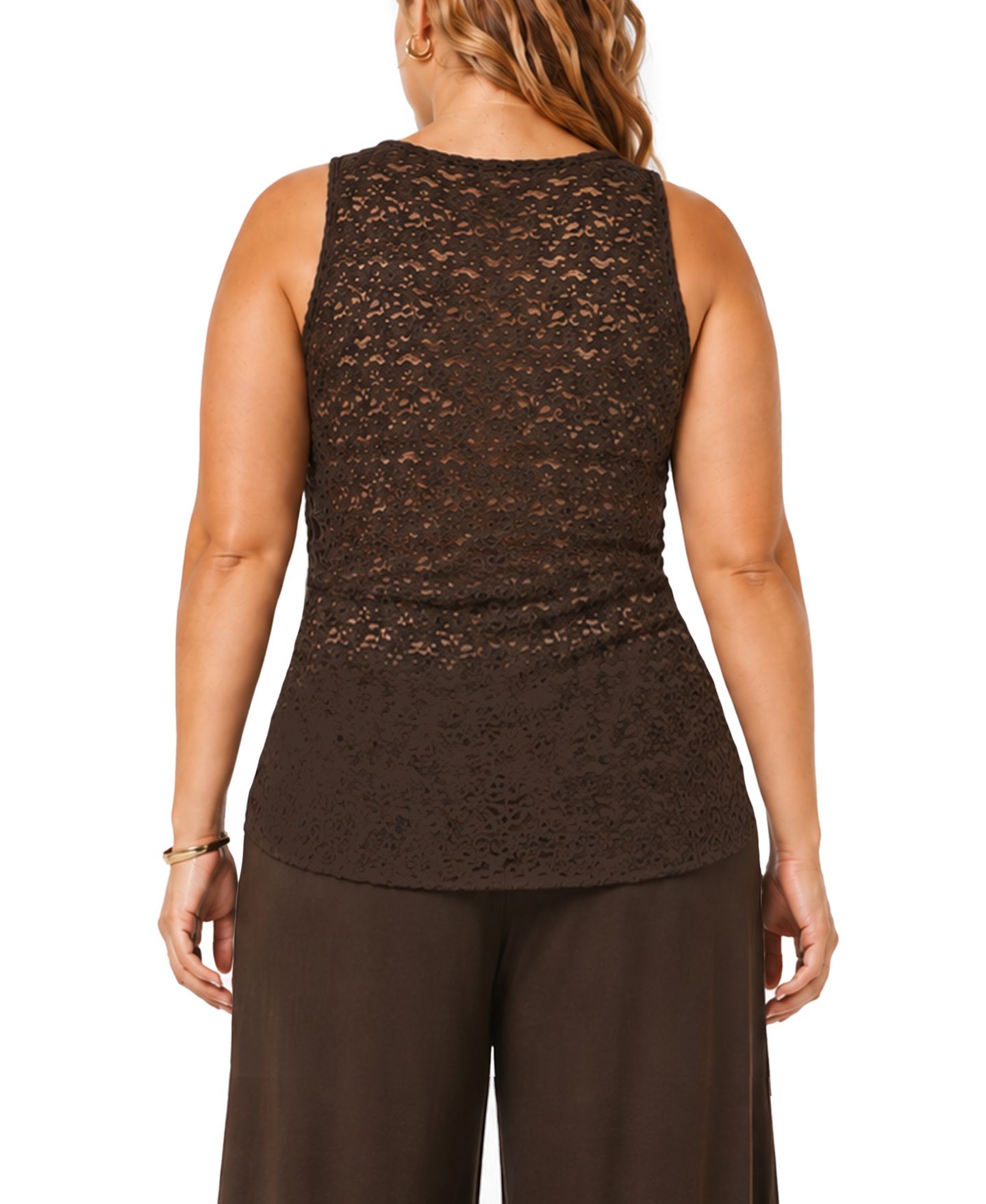 Женский топ COIN 1804 Plus Size Cow Print Ruched, цвет: Слоновая кость коричневый — фото 5