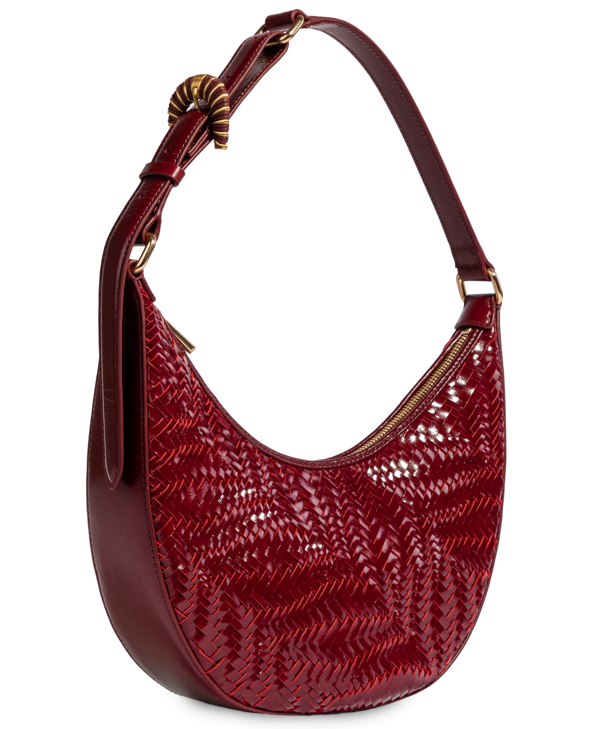 Sam Edelman Charli Woven Crescent Adjustable Small Shoulder Handbag