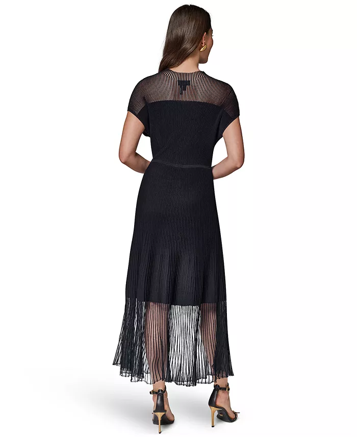 Women's Mock Neck Midi Dress - thumbnail 5