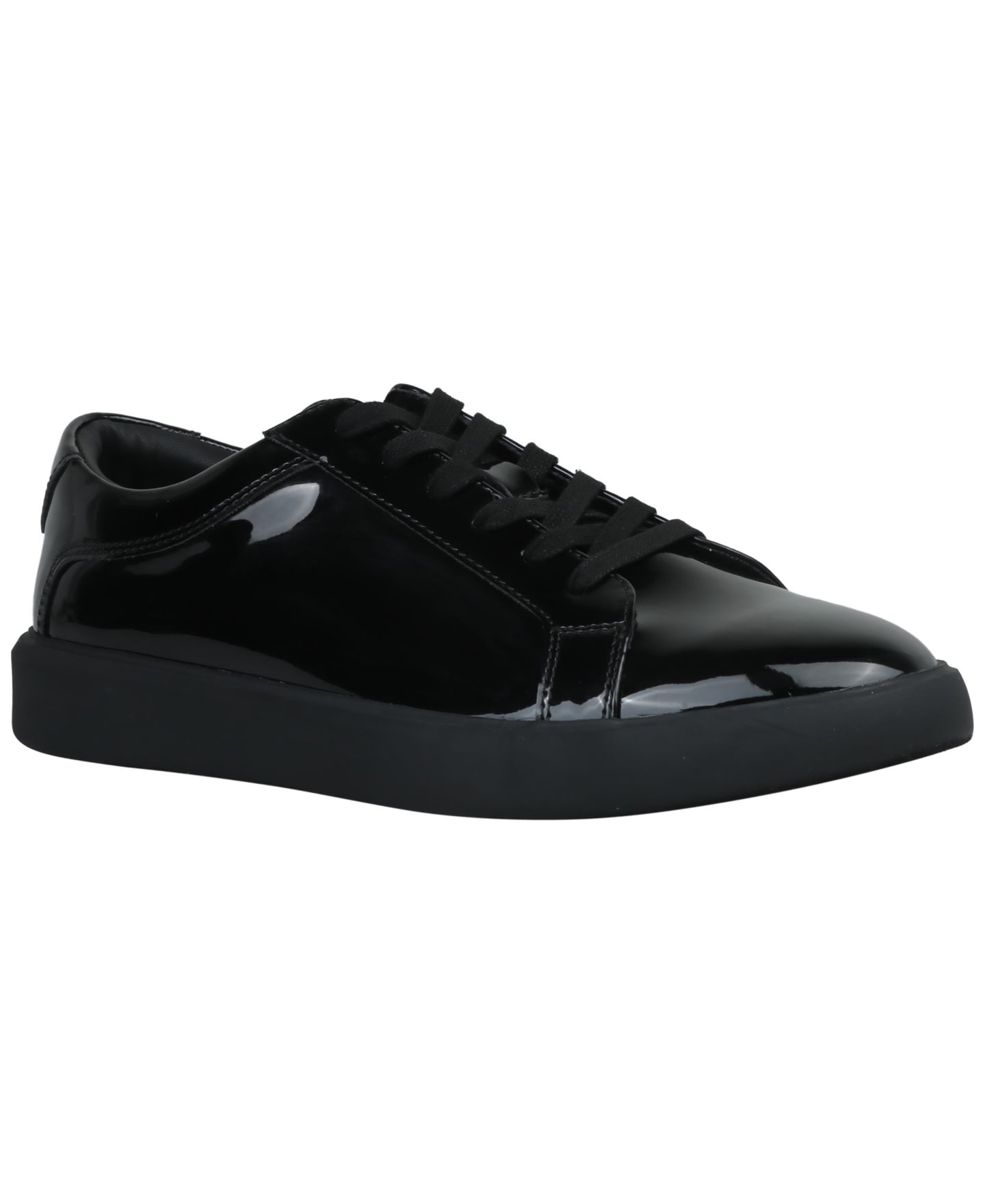 Мужские кроссовки Alfani Patent Leather Lace-Up, цвет: Чёрный — фото 1