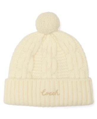 Chain Cable Knit Pom Beanie