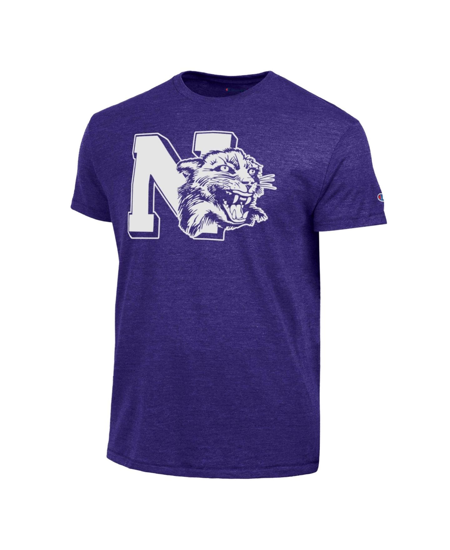 Мужская футболка Champion Purple Northwestern Wildcats Triumph Tri-Blend — фото 3