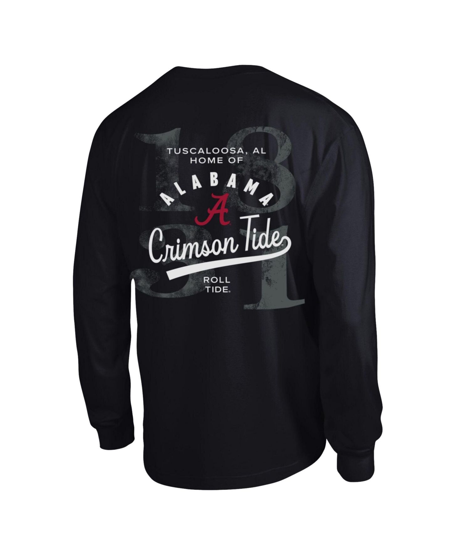 Мужская футболка Champion Black Alabama Crimson Tide Laminated All-Star Long Sleeve — фото 2