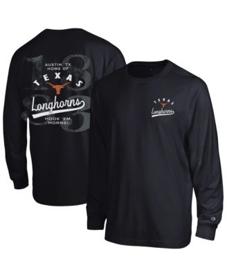 Men's Black Texas Longhorns Laminated All-Star Long Sleeve T-Shirt