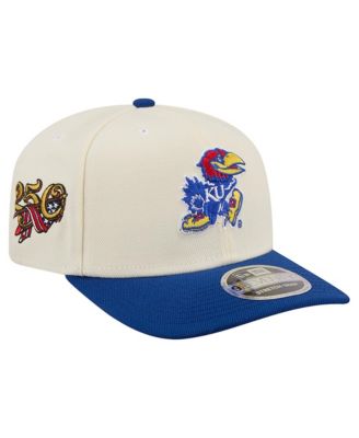 Men's White/Royal Kansas Jayhawks America's 250th 9SEVENTY Adjustable Hat