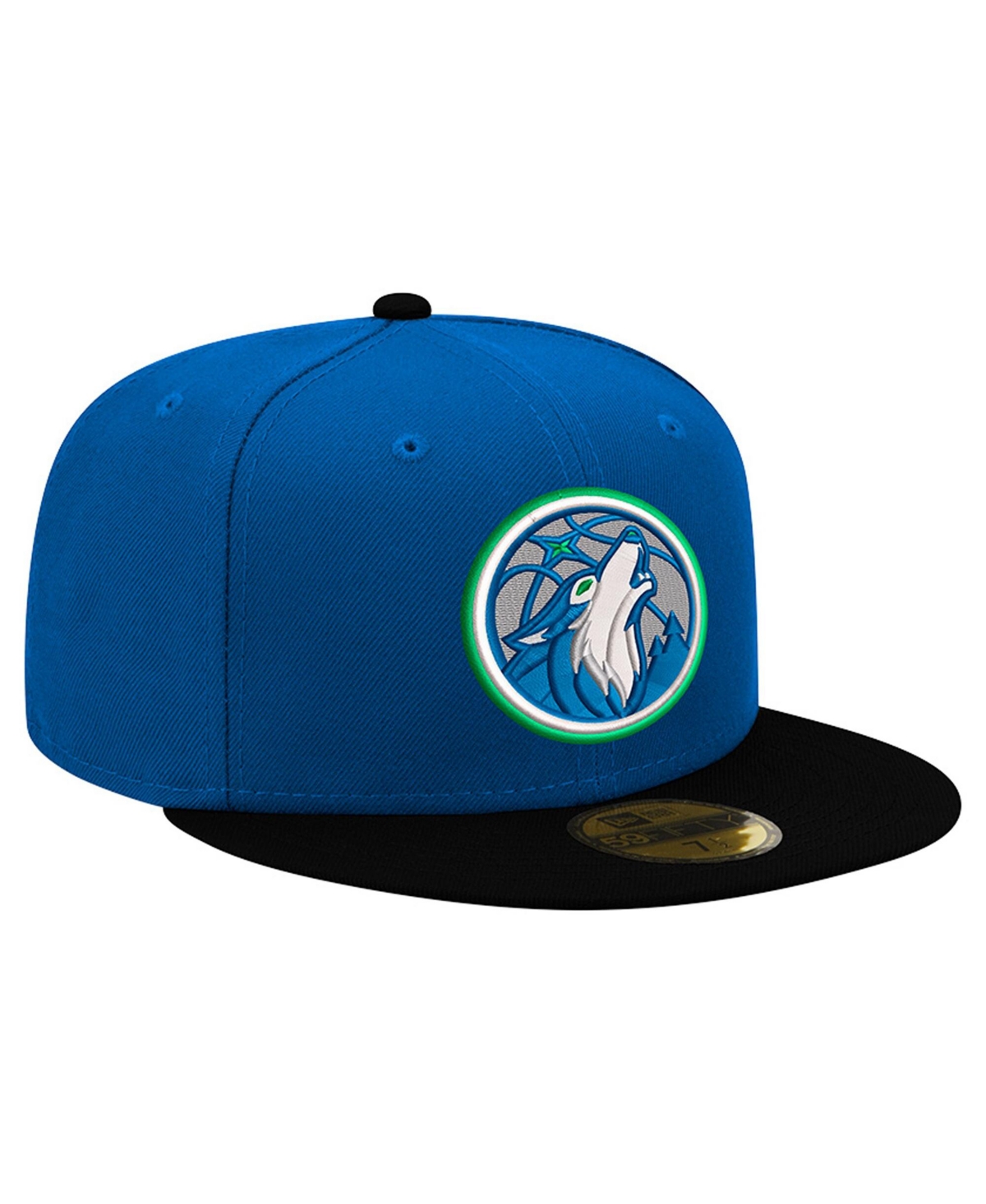 New Era Men's Blue, Black Minnesota Timberwolves 59FIFTY Fitted Hat