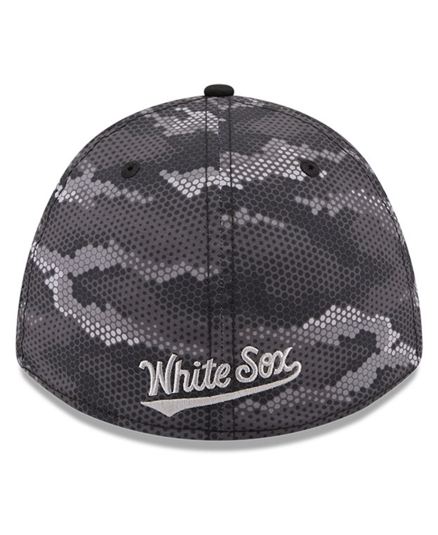Мужская кепка New Era Black Chicago White Sox Camo 39THIRTY A-Frame Flex Hat — фото 3