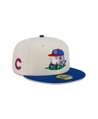 Men's Cream, Royal Chicago Cubs Bullpen Cart 59FIFTY Fitted Hat