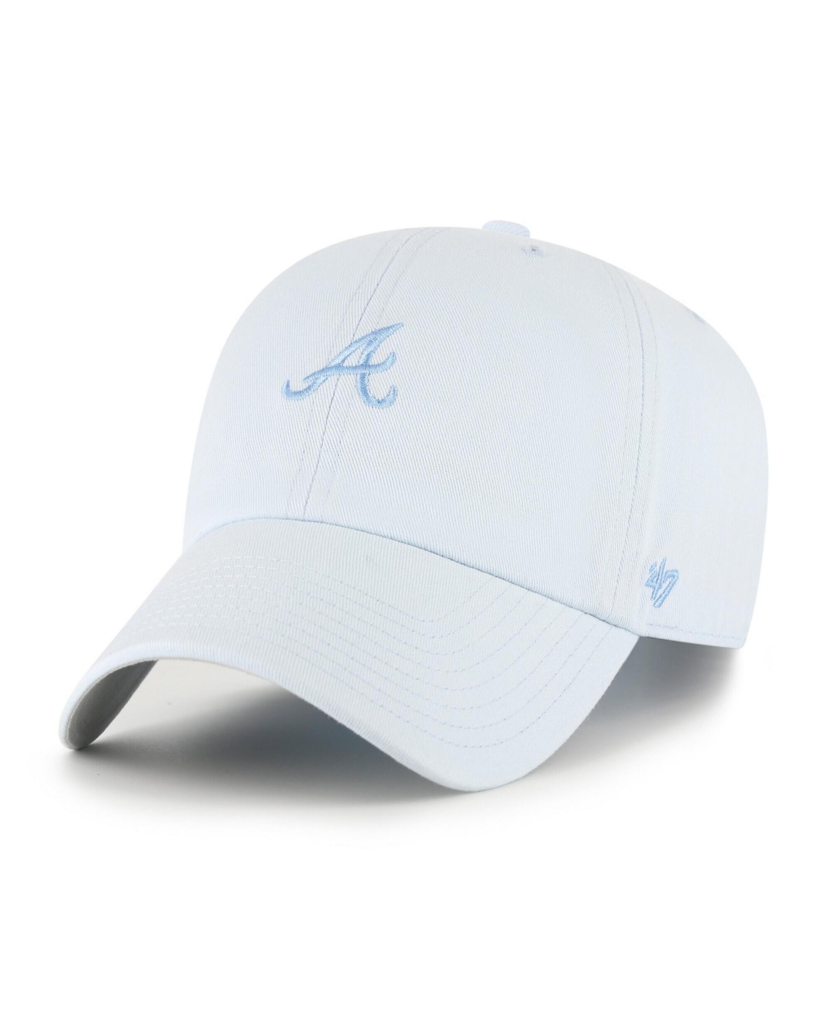 '47 Brand Men's and Women's Light Blue Atlanta Braves Pastel Clean Up Adjustable Hat - Light Blue