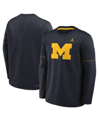 Men's Navy Michigan Wolverines 2026&nbsp;Sideline Coaches Therma-FIT Long Sleeve T-Shirt