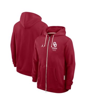 Men's Crimson Oklahoma Sooners 2026 Sideline Standard Issue Dri-FIT Full-Zip Hoodie