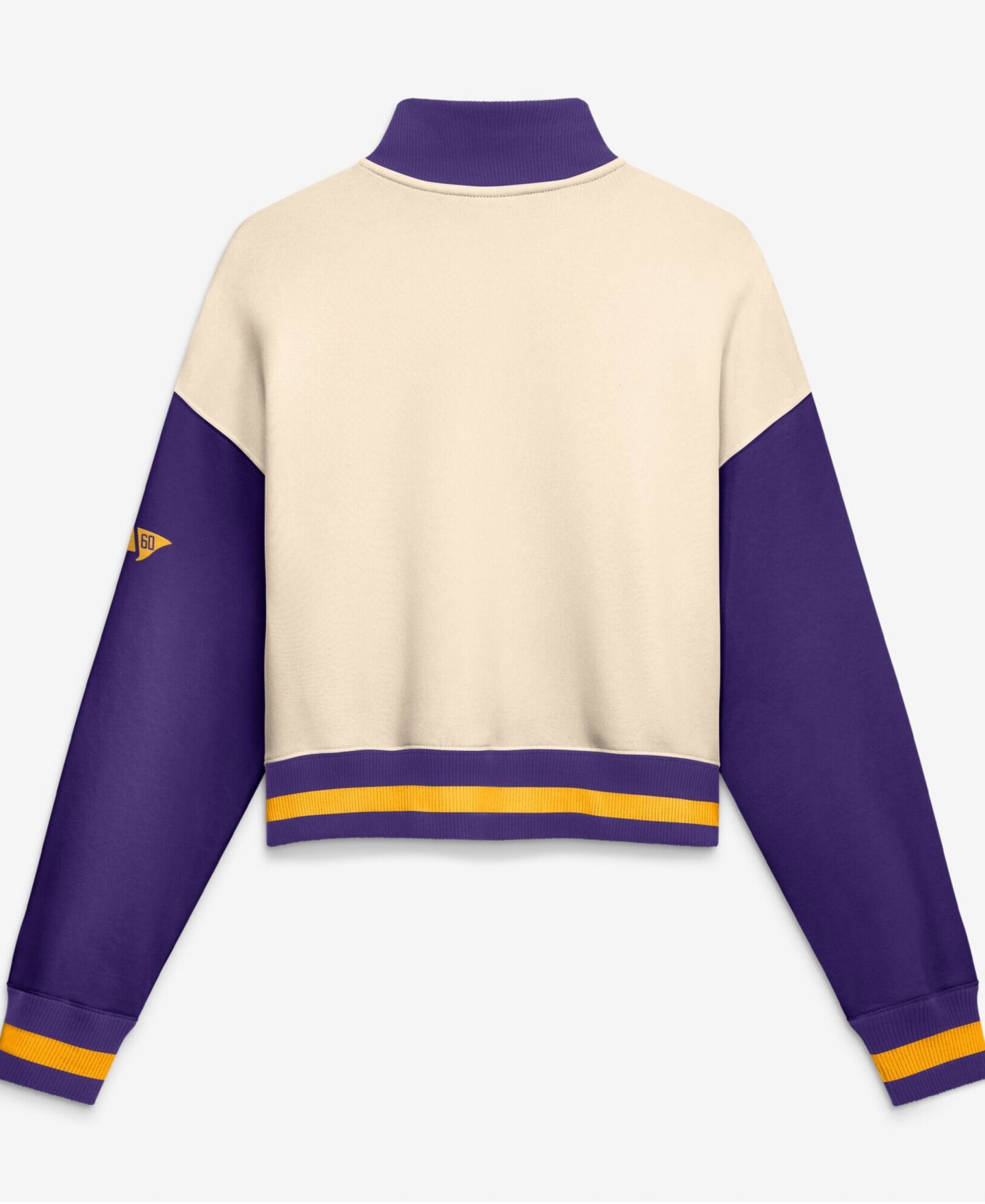 Женский укороченный пуловер Nike LSU Tigers Legacy оверсайз с молнией на четверть — фото 2