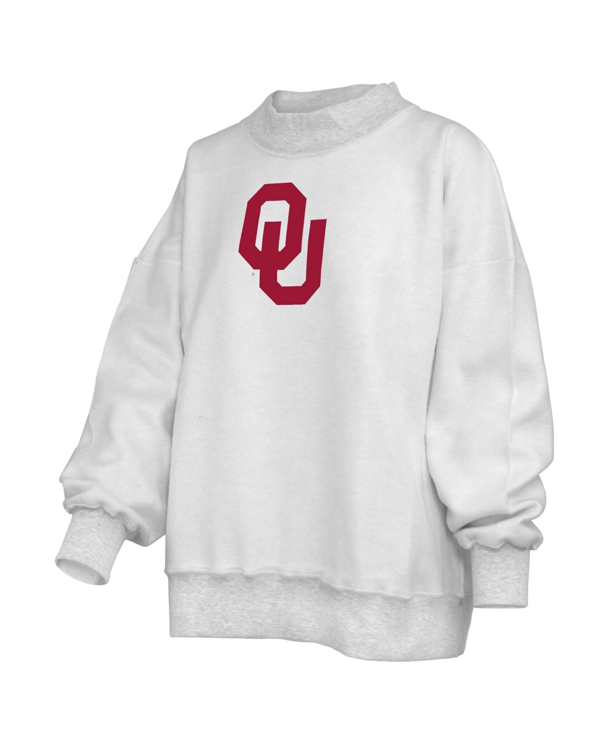 Pressbox Women's Heather Gray Oklahoma Sooners Reversible Sweatshirt