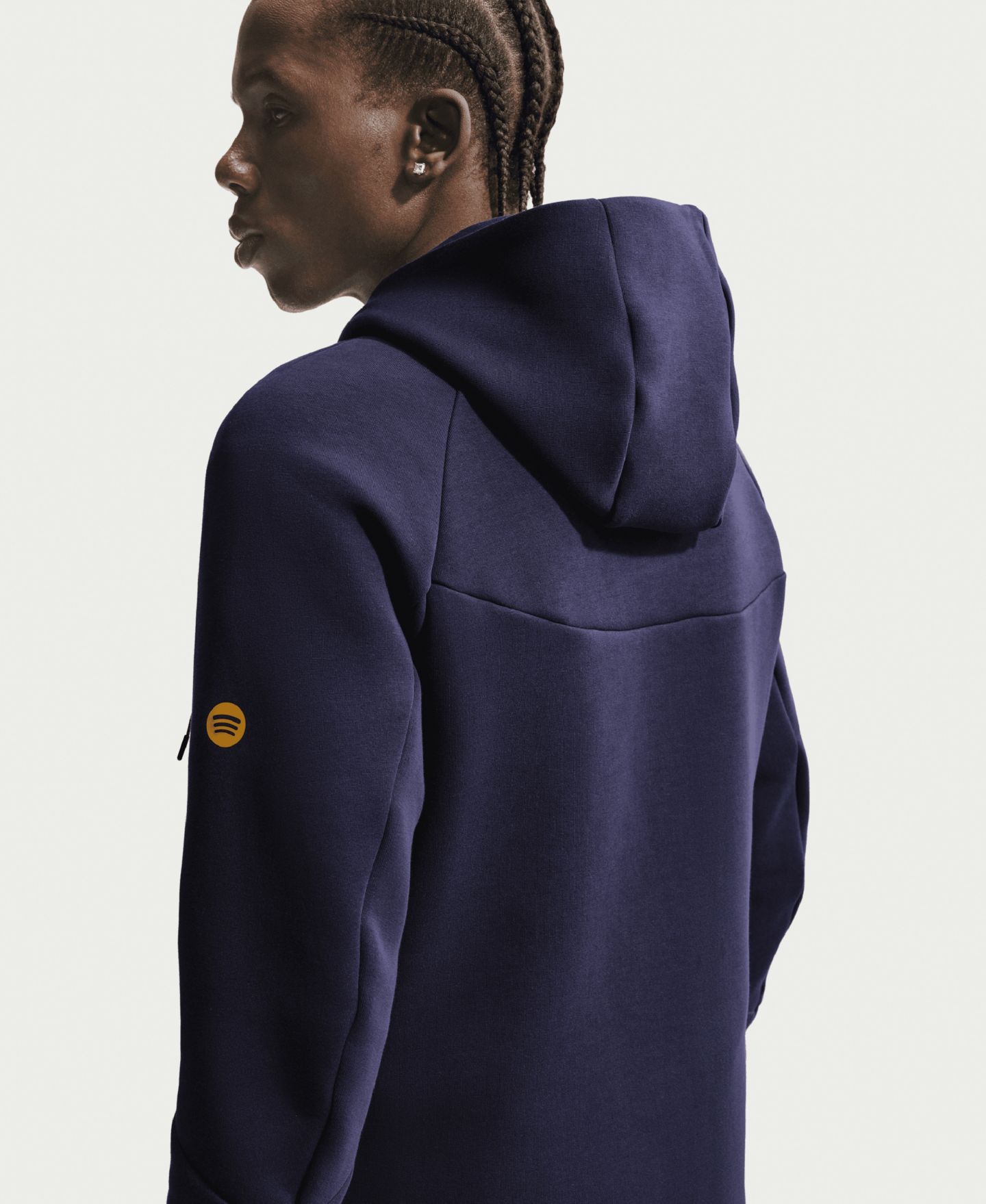 Мужское худи Nike Navy Barcelona Tech Fleece Windrunner Raglan Full-Zip — фото 2