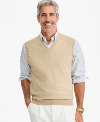 Men's Solid V-Neck Sweater Vest