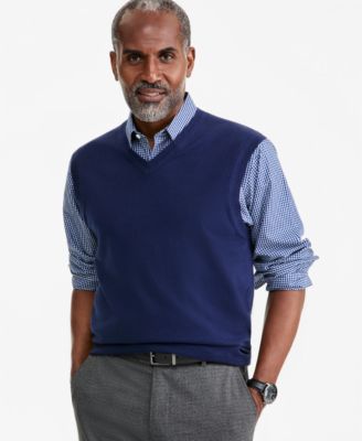 Men's Solid V-Neck Sweater Vest