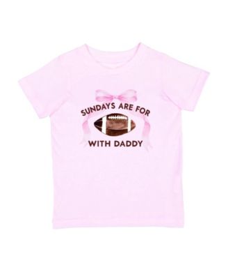 Baby Girls Sundays Are For Football Short Sleeve T-Shirt