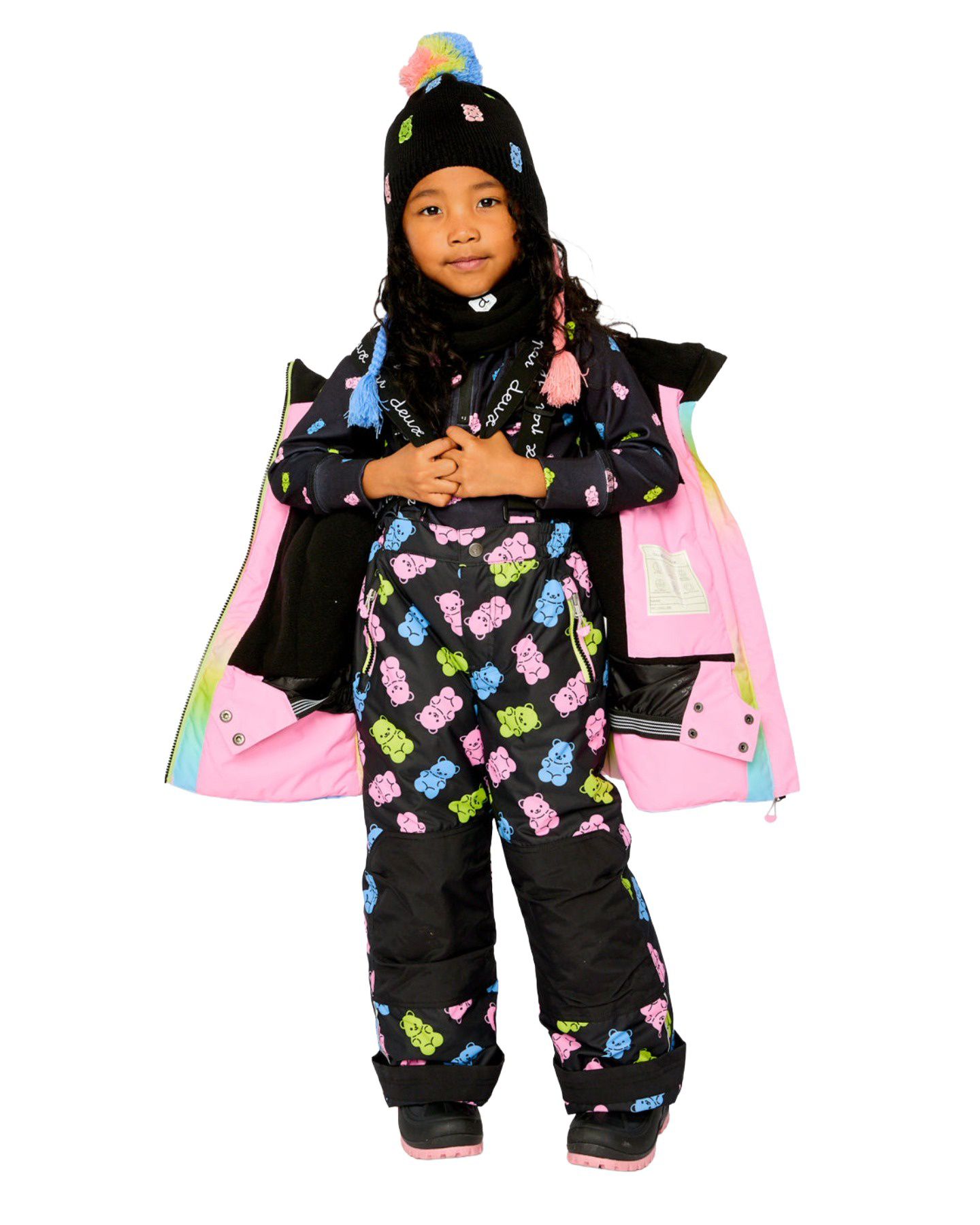 Комплекты Deux par Deux Two Piece Play Snowsuit для девочек-малышей, цвет: Разноцветный градиентный — фото 8