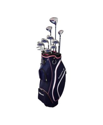 Profile 11 Piece Womens Left Hand Complete Golf Set with Cart Bag - Standard/Ladies