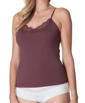 Women's Soft Seamless Camisole with Lace Trim