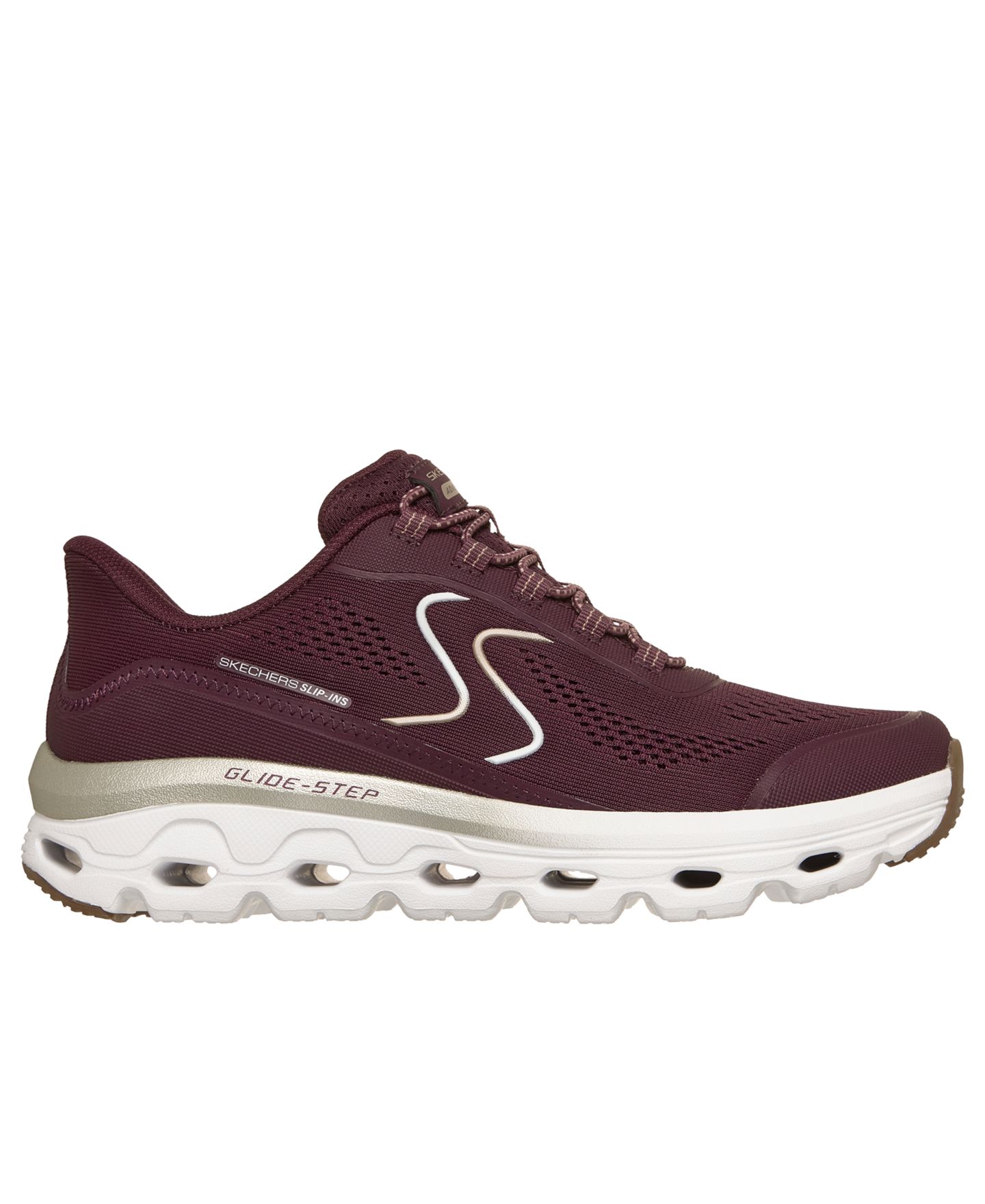 Женские кроссовки Skechers Slip-Ins: Glide-Step Sole Athletic Walking, цвет: Бордовый — фото 2