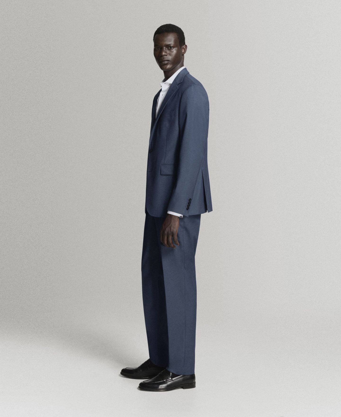 Мужские брюки MANGO London Regular-Fit Suit, цвет: Индиго синий — фото 5